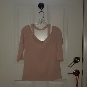 Pink Blouse off the shoulder